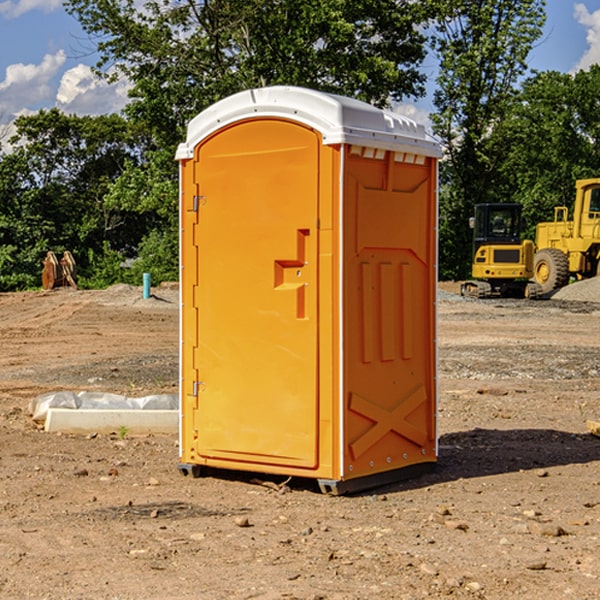 how often are the porta potties cleaned and serviced during a rental period in Caernarvon